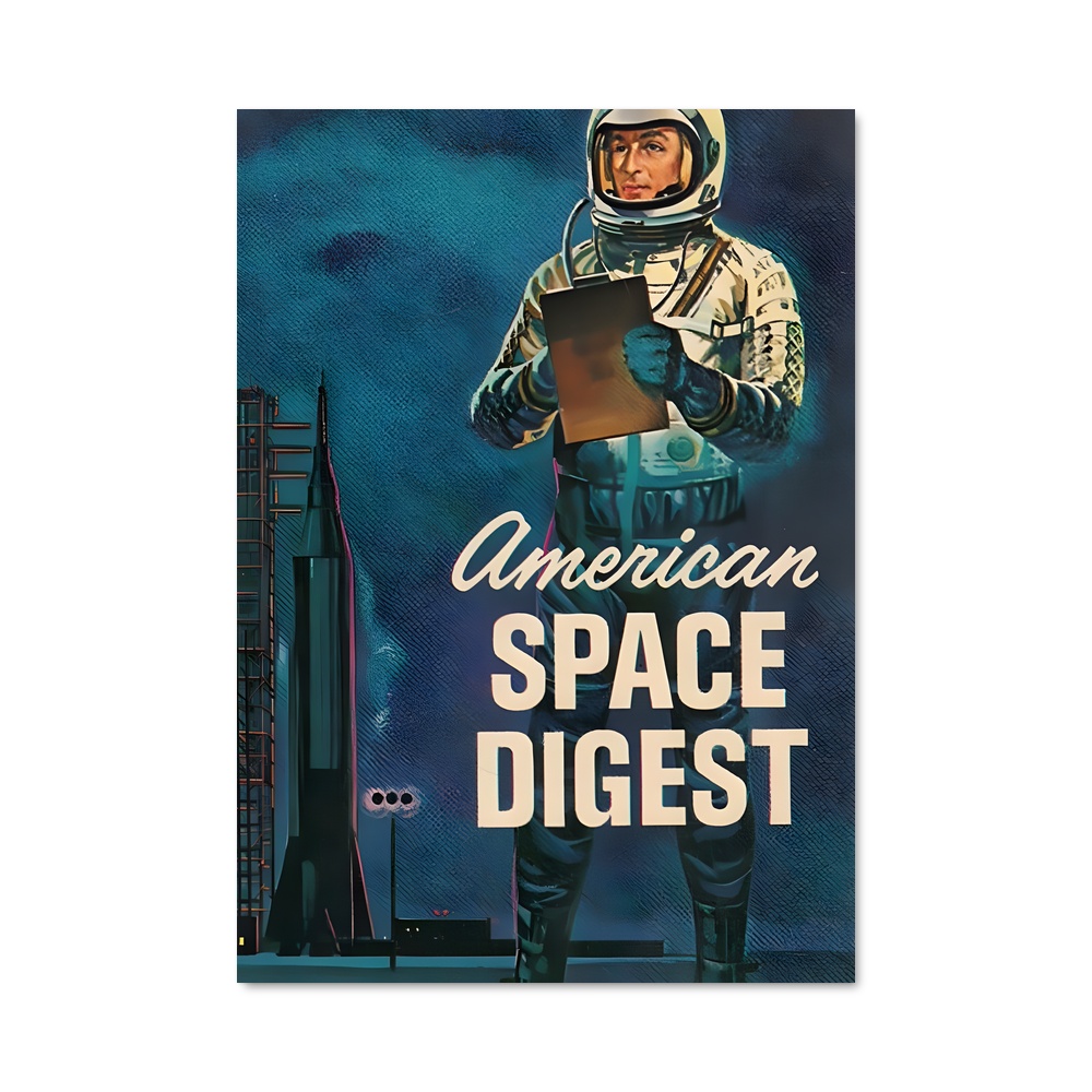 Poster Astronaute Littéraire – affiche Espace rétro